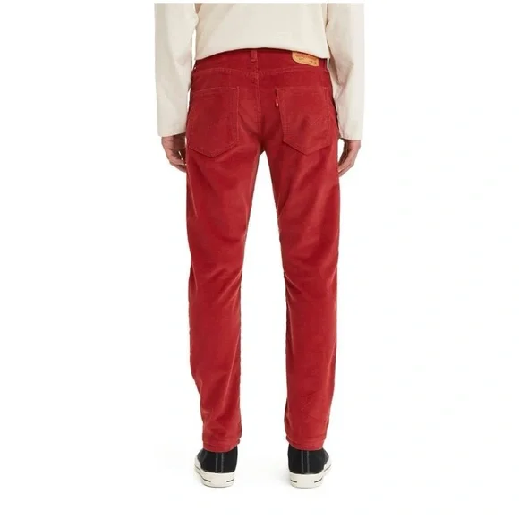 Levi’s 512 Men’s Slim Fit Taper Corduroy Brick Red Jeans Size 36 NWT